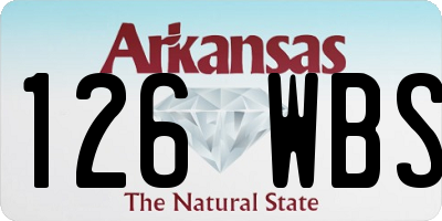 AR license plate 126WBS
