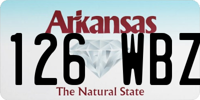 AR license plate 126WBZ