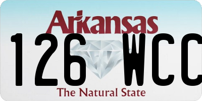 AR license plate 126WCC