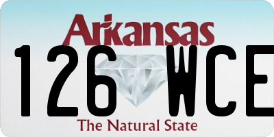 AR license plate 126WCE