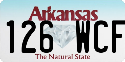 AR license plate 126WCF