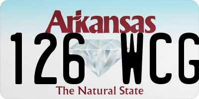 AR license plate 126WCG