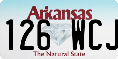 AR license plate 126WCJ