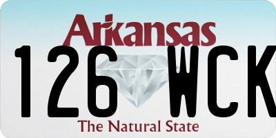 AR license plate 126WCK