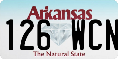 AR license plate 126WCN