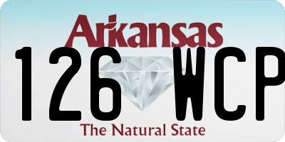 AR license plate 126WCP