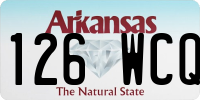 AR license plate 126WCQ