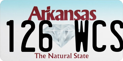 AR license plate 126WCS