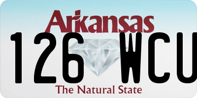 AR license plate 126WCU