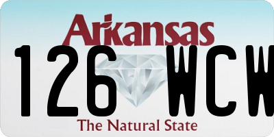 AR license plate 126WCW