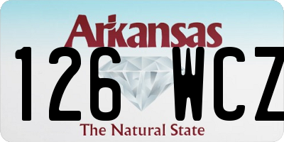 AR license plate 126WCZ