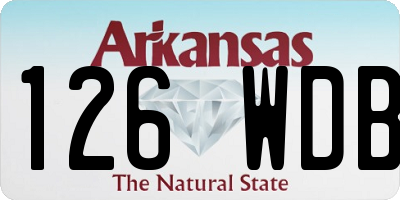 AR license plate 126WDB
