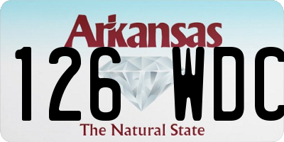 AR license plate 126WDC