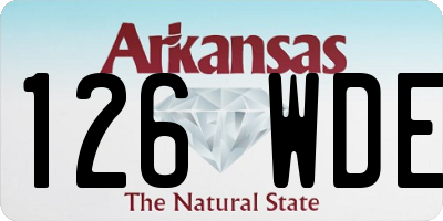 AR license plate 126WDE
