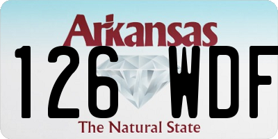 AR license plate 126WDF