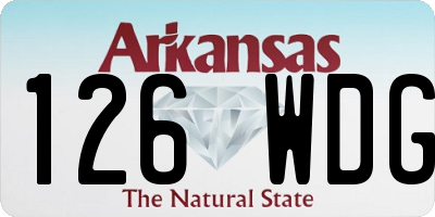 AR license plate 126WDG