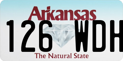 AR license plate 126WDH