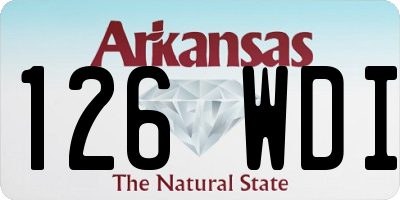 AR license plate 126WDI