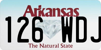 AR license plate 126WDJ