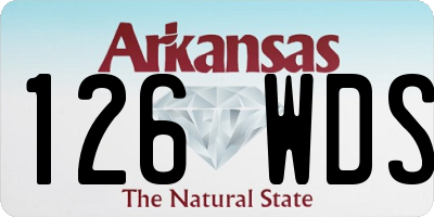 AR license plate 126WDS