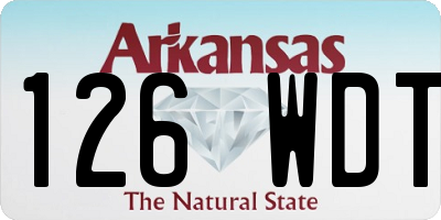 AR license plate 126WDT