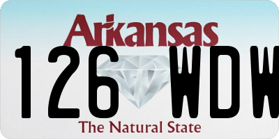 AR license plate 126WDW