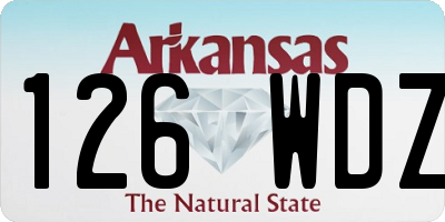 AR license plate 126WDZ