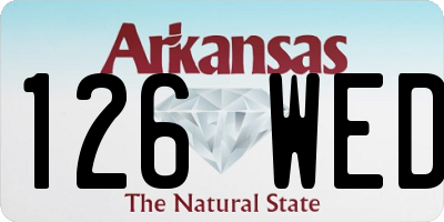 AR license plate 126WED
