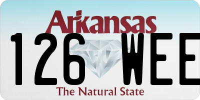 AR license plate 126WEE