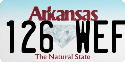 AR license plate 126WEF