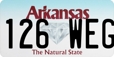 AR license plate 126WEG