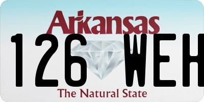 AR license plate 126WEH