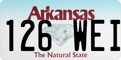 AR license plate 126WEI