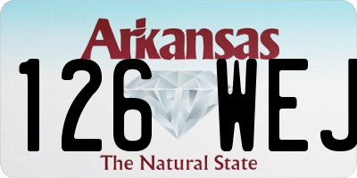 AR license plate 126WEJ