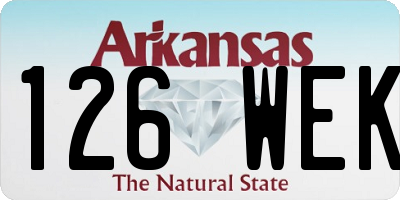 AR license plate 126WEK