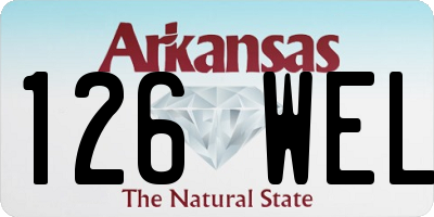 AR license plate 126WEL