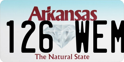 AR license plate 126WEM