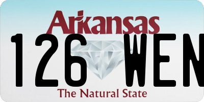 AR license plate 126WEN