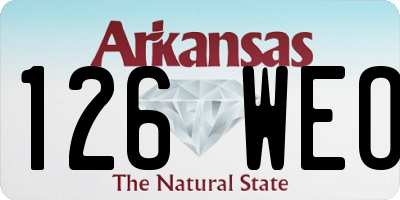 AR license plate 126WEO
