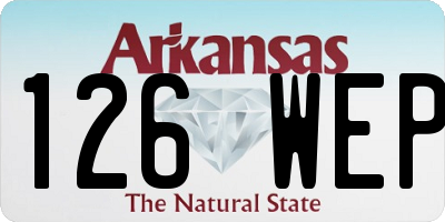 AR license plate 126WEP