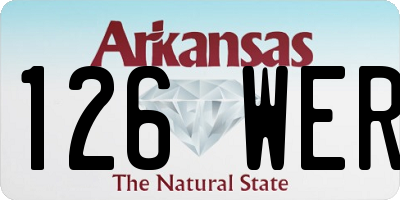 AR license plate 126WER