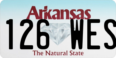 AR license plate 126WES
