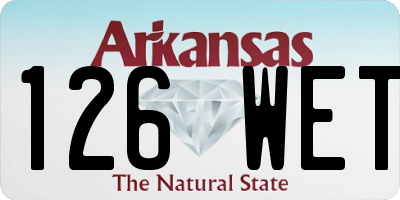 AR license plate 126WET