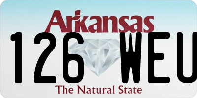 AR license plate 126WEU