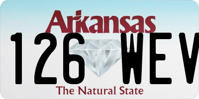 AR license plate 126WEV