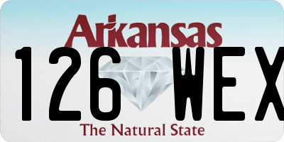 AR license plate 126WEX