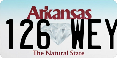 AR license plate 126WEY