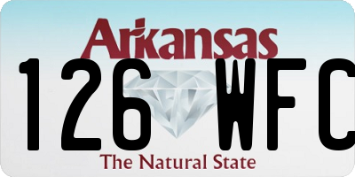 AR license plate 126WFC