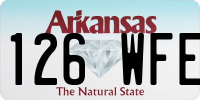 AR license plate 126WFE