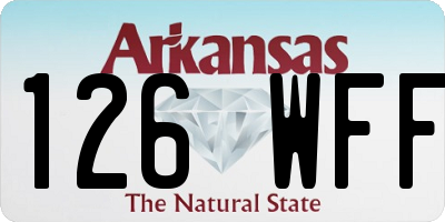 AR license plate 126WFF